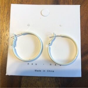 3/$20 white hoop earrings